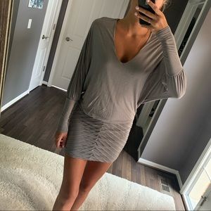 Bebe Gray Skirt Dress